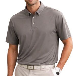 Dunning Golf Performance Polo
Shirt Mens XXL Gray Stretch
Athletic Golf Shirt